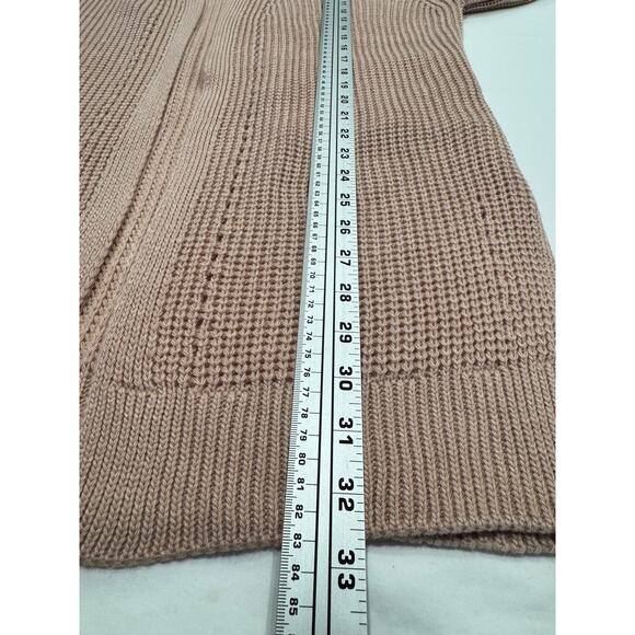 NEW CCK Style Wool-Blend Cardigan M/38 Pink Open Front Long Sleeve Pocket NWT - Picture 9 of 11